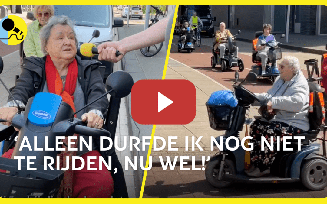 ESAN Serie: Stadsreporters bij een scootmobiel tocht